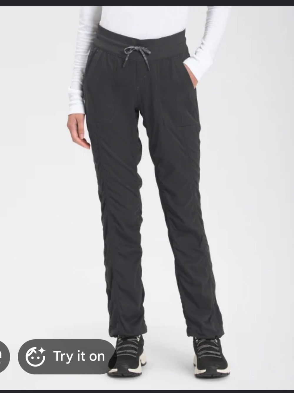 North Face Pants Womens Large Aphrodite 2.0 UPF Hiking Moisture Wicking Gray